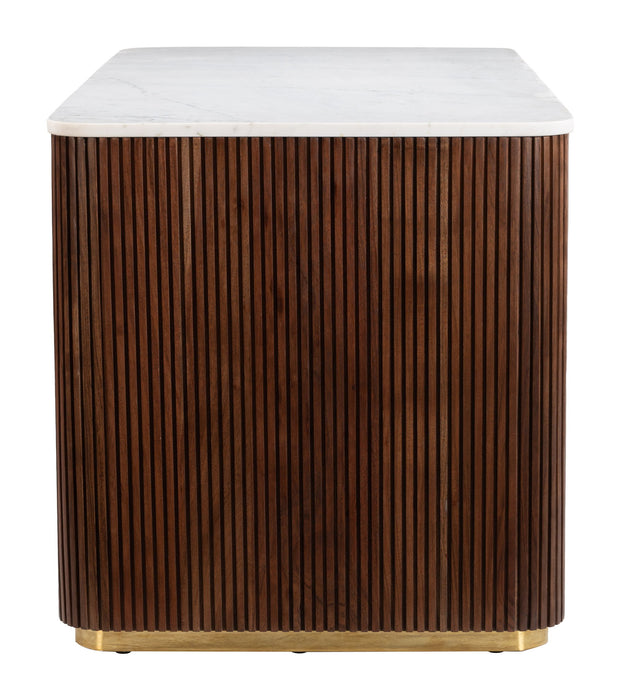Obeah - Desk - White / Walnut Zuo Modern