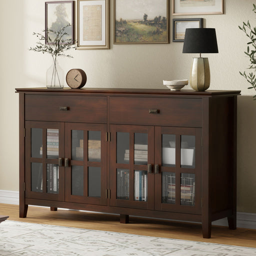 Artisan - Large 4 Door Sideboard Buffet - Russet Brown Simpli-Home
