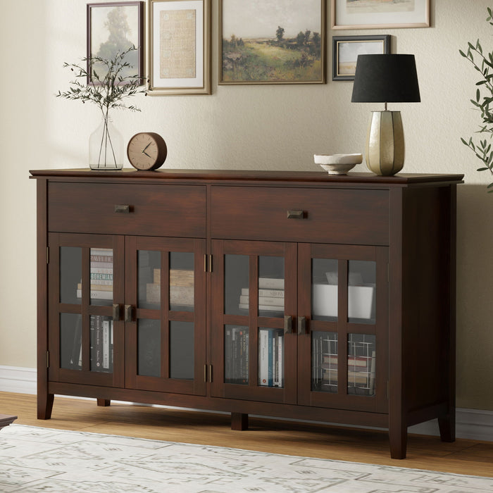 Artisan - Large 4 Door Sideboard Buffet - Russet Brown Simpli-Home