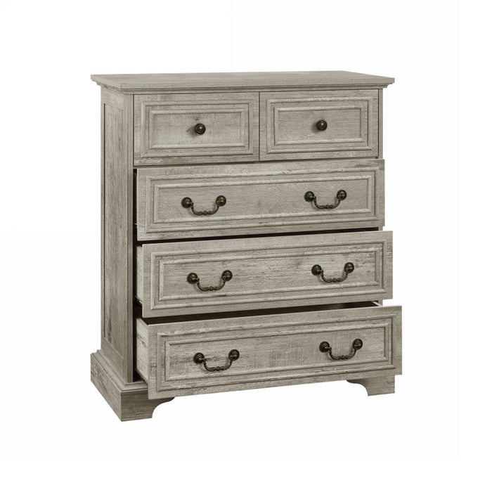 Modern 5 Drawer Dresser For Bedroom, Ample Storage Wide Chest Of Drawers