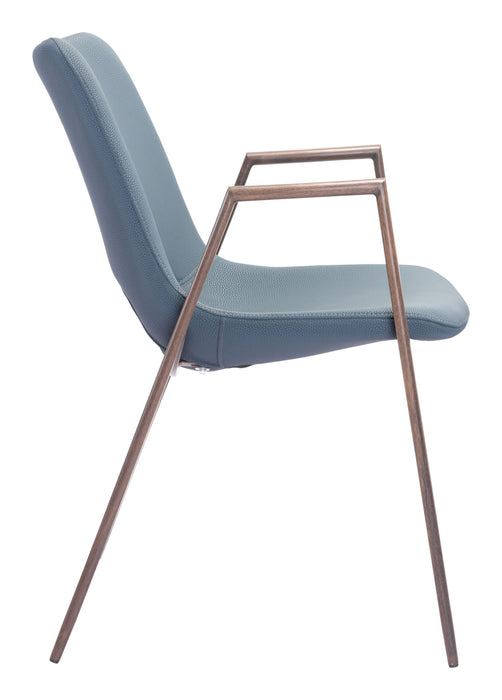 Desi - Dining Chair Walnut Legs (Set of 2) Zuo Modern