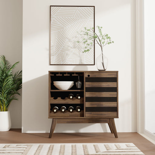 Clarkson - Wine Cabinet - Brown Simpli-Home