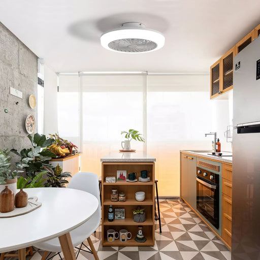 Bladeless Ceiling Fan With Light And Remote Control - White Daily Nest