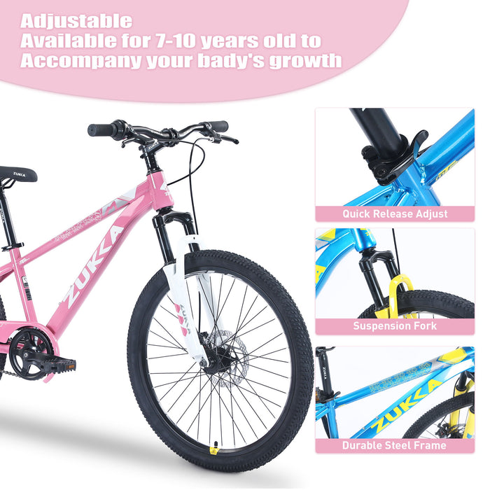 Zukka - 20" Mountain Bike With Adjustable Saddle And Suspension Fork Daily Nest