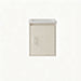 16" Floating Bathroom Vanity Combo, Wall Mounted Cabinet With Sink & Soft Close Doors For Small Bathrooms - Khaki Home Essentials