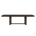 Trestle Dining Table With Leaf - Dark Oak Emerald Home