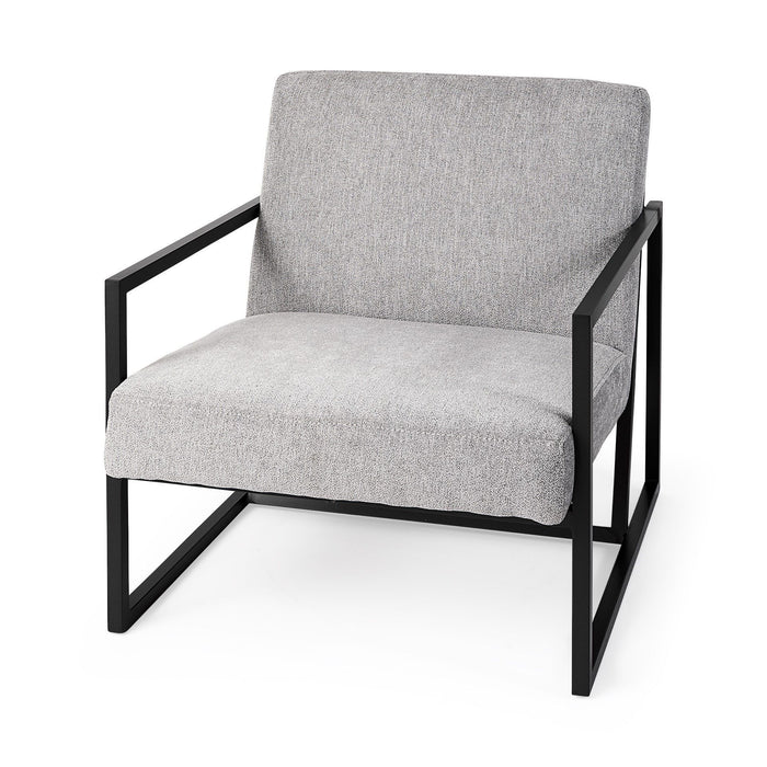 Geo Modern Accent Or Side Chair - Gray and Black