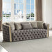 Naomi - Button Tufted Sofa - Taupe Matrix Furniture Group