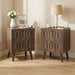 Double Drawer Bedside Table (Set of 2) - Walnut Home Essentials