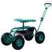 Rolling Garden Scooter Cart Seat With Wheels, 360 Swivel Seat, Tool Tray Daily Nest
