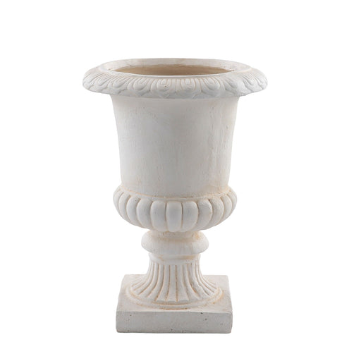 Roman Urn Planter Pot For Indoor / Outdoor - Beige White Home Essentials