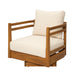 Outdoor Smooth Swivel Chair With Cushions Noble House