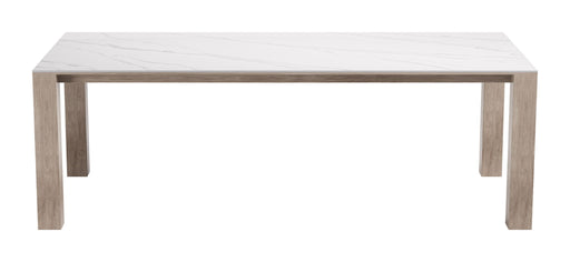 Leilani - Rectangular Dining Table - White / Light Brown Zuo Modern