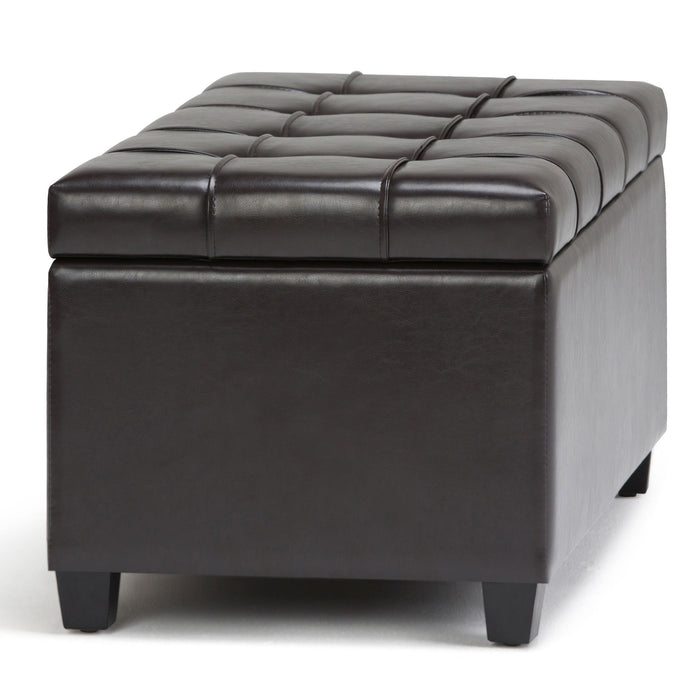 Sienna - Upholstered Storage Ottoman Bench Simpli-Home