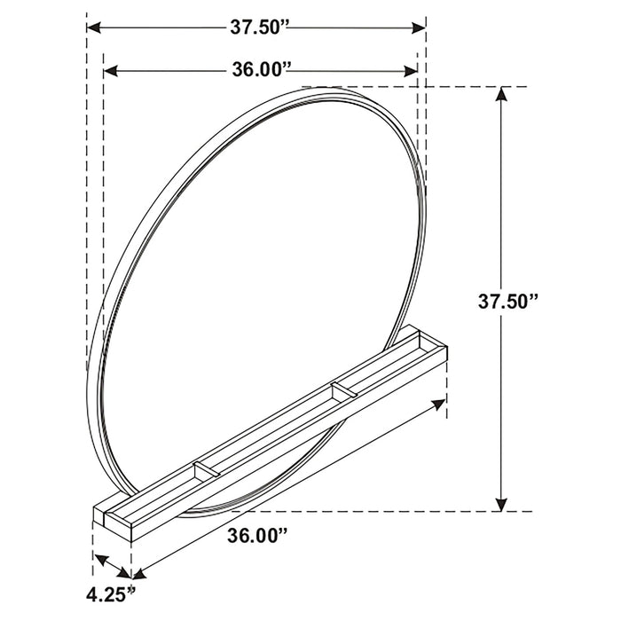 Benson - Round Dresser Mirror Furniture Max
