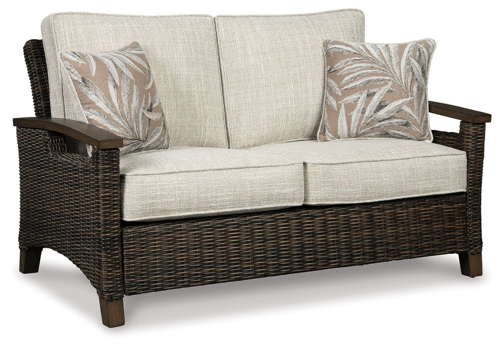 Paradise Trail - Loveseat w/Cushion - Medium Brown Signature Design by Ashley®