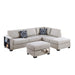 Reversible Sectional Sofa With Built In Shelf And Storage Ottoman, L - Shaped Living Room Furniture Home Essentials