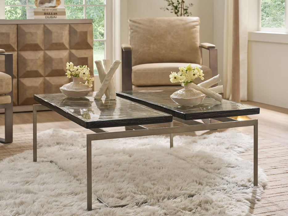 Avaline - Jordan Cocktail Table - Pearl Silver / Black Universal Furniture