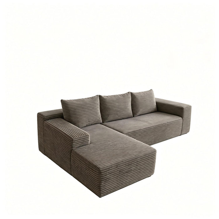 Modern L-Shaped Sectional Sofa With Left Facing Chaise Home Essentials