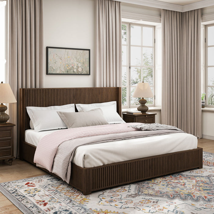 Platform Bed Frame With Headboard, Floor Standing Design Home Essentials