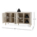 Wood Sideboard With Adjustable Shelves And Storage Cabinet - White Washed Noble House