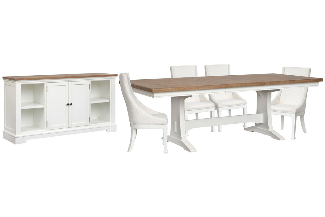 Kingston - Extendable Trestle Dining Table Set Magnussen Furniture