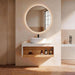 Floating Bathroom Vanity With Glossy Round Vessel Sink Home Essentials