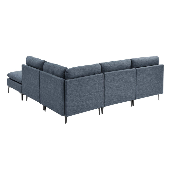Upholstered Modular Sectional With Tall Legs, Medium Firm Seat Home Essentials