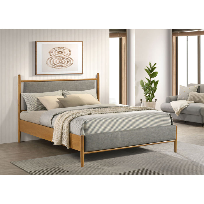 Panel Platform Bed With Upholstered Headboard And Footboard Furniture Max