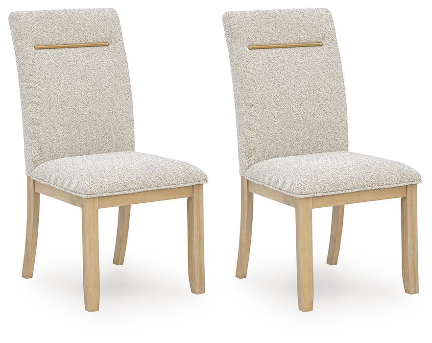 Lasinger - Dining Upholstered Side Chair (Set of 2) - Light Brown Signature Design by Ashley®