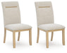 Lasinger - Dining Upholstered Side Chair (Set of 2) - Light Brown Signature Design by Ashley®
