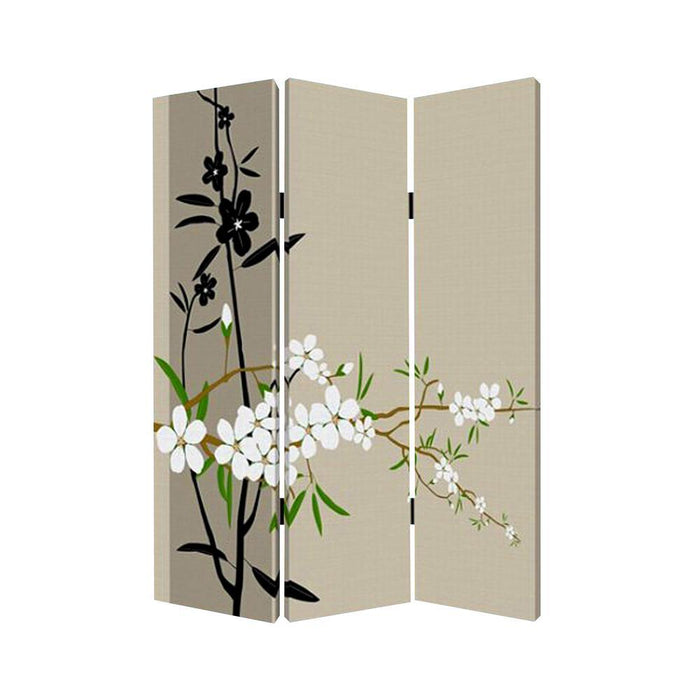 Wood Canvas Plum Blossom Screen - Multi Color