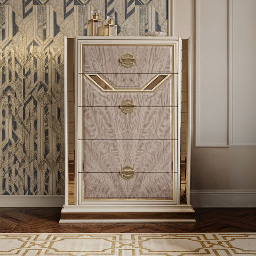 Omari - 5 Drawer Chest - Beige Matrix Furniture Group