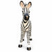 Standing Zebra Garden Statue, Animal Sculpture With 2 Ground Stakes For Outdoor Decor - Black White Daily Nest