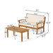 4 Person Outdoor Seating Group With Cushions Comfortable Patio Set - Teak Noble House