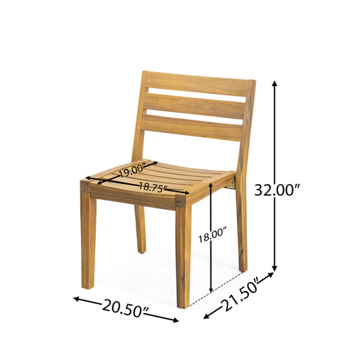 Outdoor 7 Pieces Outdoor Dining Set - Teak Noble House
