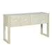 Geometric Carved Console Table With 3 Soft Close Drawers Noble House