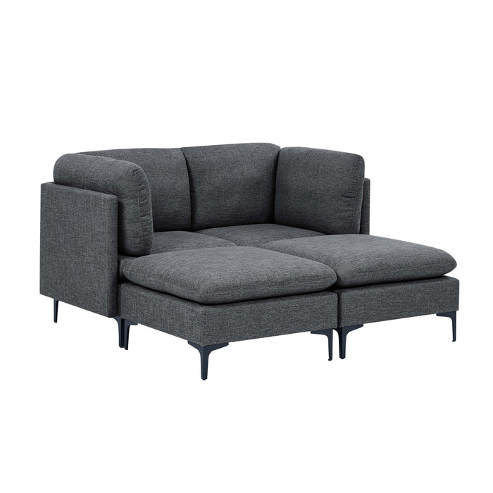 Upholstered Modular Sectional & Tall Legs Home Essentials