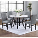 Elegant 5 Piece Dining Set Dark Chairs Top Table With Lower Shelf Kitchen Dining Room Home Essentials