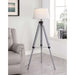 Hannah - Floor Lamp With Tripod Base - Gray Furniture Max