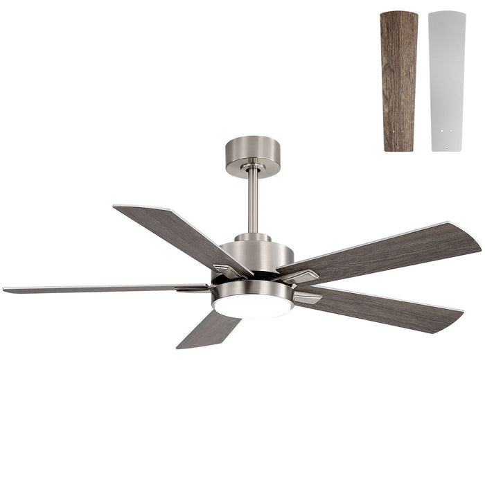 Reversible DC Motor Ceiling Fan With Dimmable LED Light For Living Room Daily Nest
