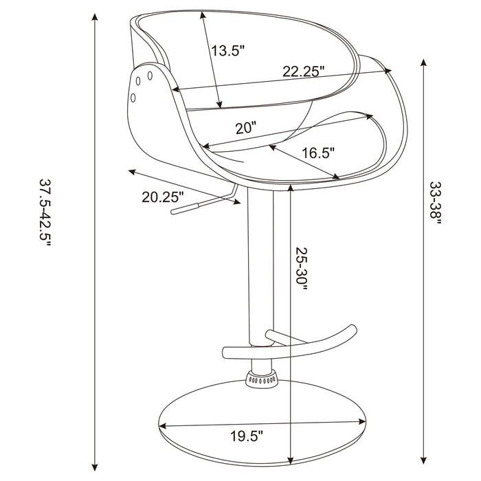 Ergonomic Adjustable Bar Stool Furniture Max