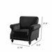 Upholstered Accent Armchair With Turned Legs For Living Room US Pride