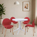 4 Piece Set Of Single Chairs, Traditional Elements With Round Table Home Essentials