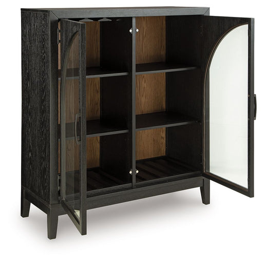 Armenleigh - Bar Cabinet - Black / Brown Signature Design by Ashley®