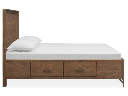 Lindon - Complete Panel Bed With Storage Rails - Belgian Wheat Magnussen Furniture