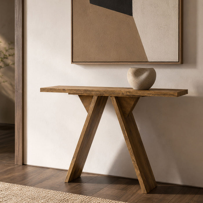 Console Table With V - Shaped Base Home Essentials