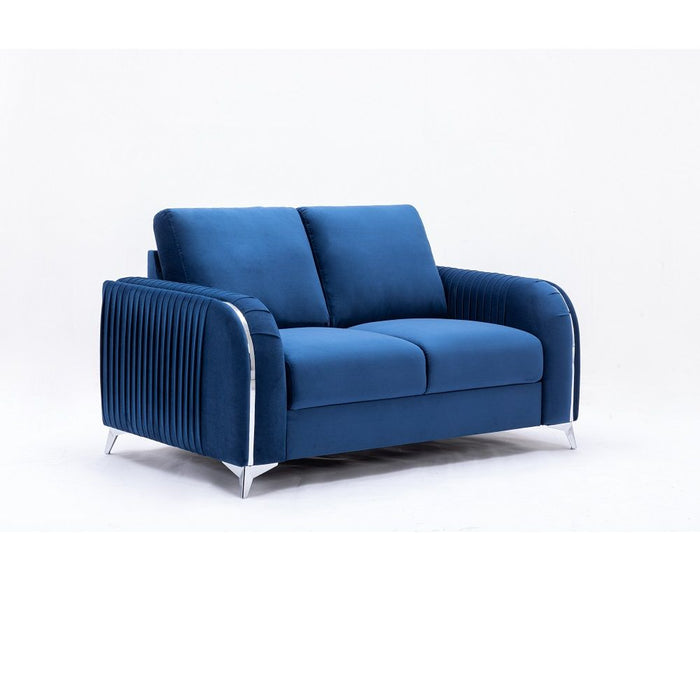 Wenona - Loveseat - Blue Velvet