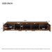 TV Stand With LED Lighting, Soft Closing Hinges, Cable Management - Walnut Hearth and Haven