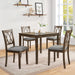 5 Piece Dining Table Set With 4 Chairs - Walnut Home Essentials